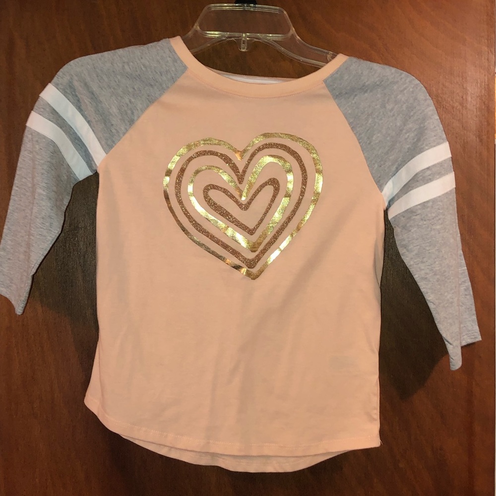 Cat & Jack Heart 3/4 Sleeve T-Shirt
